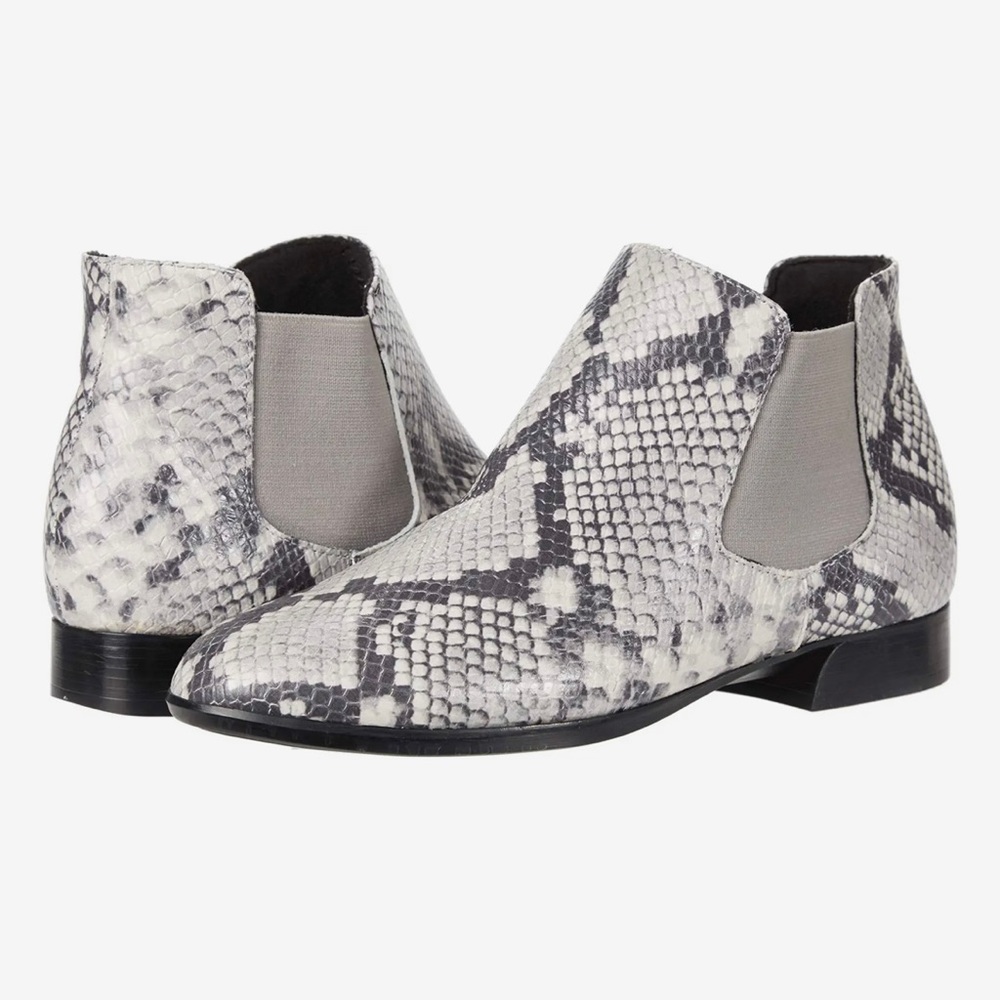 Munro Snakeskin Print Cate Ankle Bootie